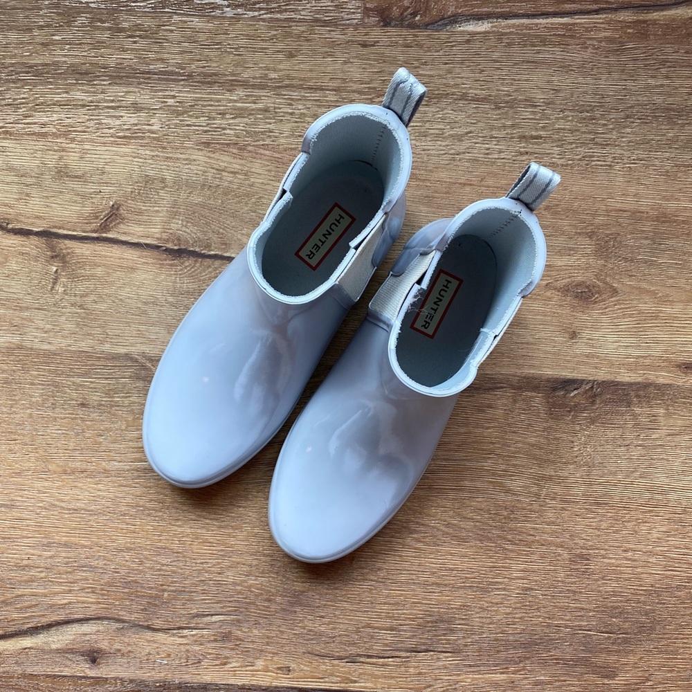 Hunter boots, size 8, grey
